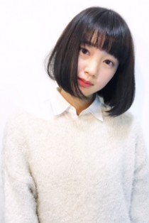 黒髪ワンカールショートボブ似合わせ