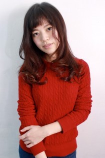ショートバング×セミロング