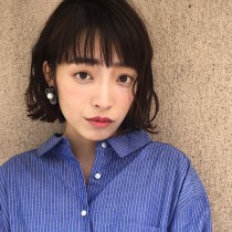外ハネワンレンボブ×すきまバング