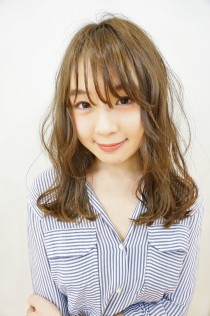 外国人風ブルージュ×シースルーバング