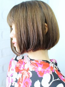 大人ワンレン小顔フレンチボブ似合わせカット