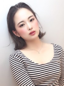 オールバックボブ