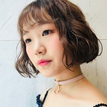 ふんわりパーマ ボブスタイル
