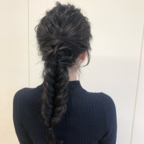 フィッシュボーン編み下ろし