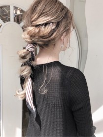 お呼ばれ 編みおろしヘアアレンジ