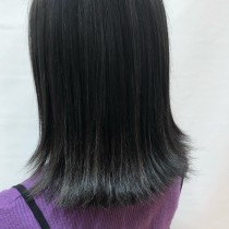 極細グレージュハイライト