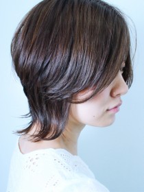大人可愛い外ハネウルフレイヤー似合わせカット