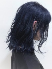 大人かわいい透け感ミディ〜ネイビーカラー〜
