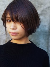 秋冬カラー×重めショートボブ