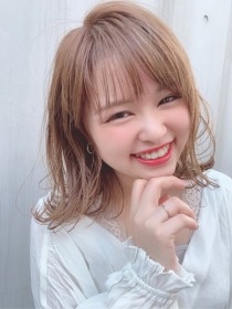 ナチュラルかわいい明るめマロンベージュ