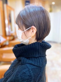 【morio池袋】大人かわいいハイトーンショートボブ耳かけ
