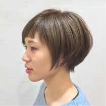 前下がりショートボブ×シースルーバング