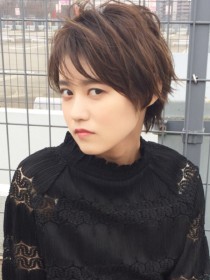 くせ毛風ウェーブ×ハイライトカラー