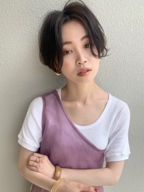 黒髪ハンサムショート