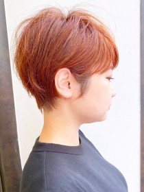【morio池袋】大人かわいい夏オレンジショート耳かけ