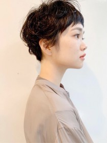 ヘルシーショートのニュアンスパーマ
