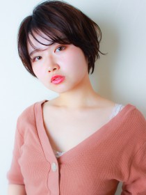 大人かわいい丸みショートボブ