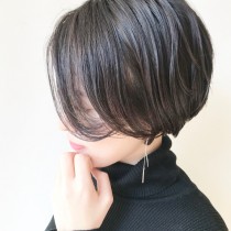 おしゃれ黒髪ハンサムショート