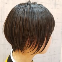 ショート×ウェットヘア